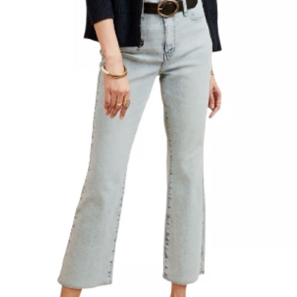 Banana Republic Acid Washed Boot Cut Cropped Jeans